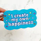 Happiness vinyl sticker