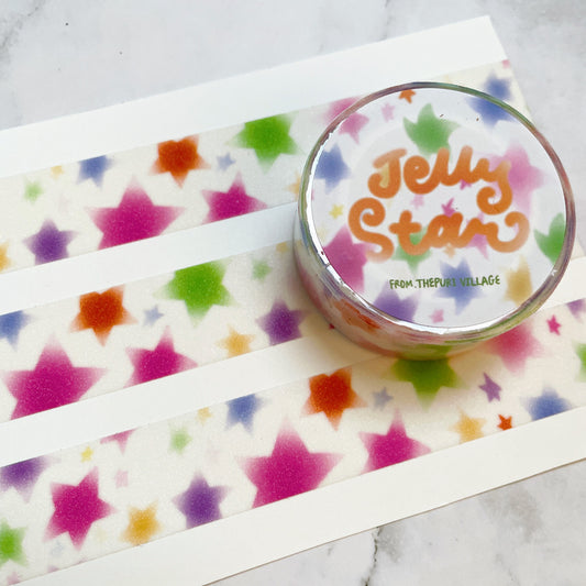 Thepuri Village Jelly Star glitter washi roll w205