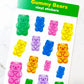 Gummy Bears vinyl sticker sheet v7