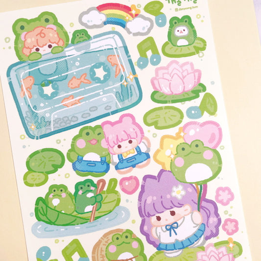 Danpoong.bom Frogs sticker b716