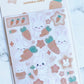 Angora Lora Bunny and Carrot sparkle sticker B474