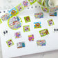 Thepuri Village Playtime Kiss cut glitter sticker roll w191