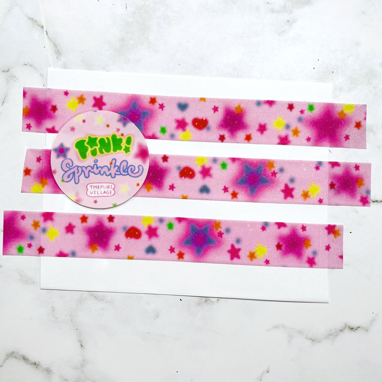 Thepuri Village Pink Sprinkle sparkle tape w125