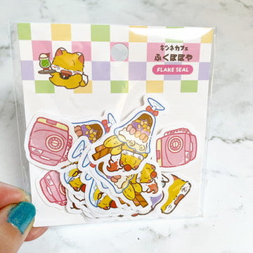 Rainbowholic x Fukupopoya Cafe Flake Sticker set 56 pcs f4
