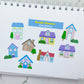 Small Homes vinyl sticker sheet v5