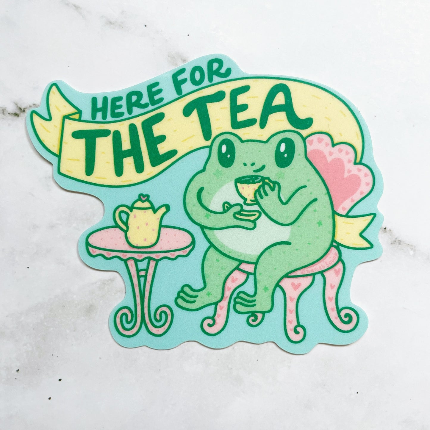 Turtle's Soup Here for the Tea Vinyl Sticker ts2