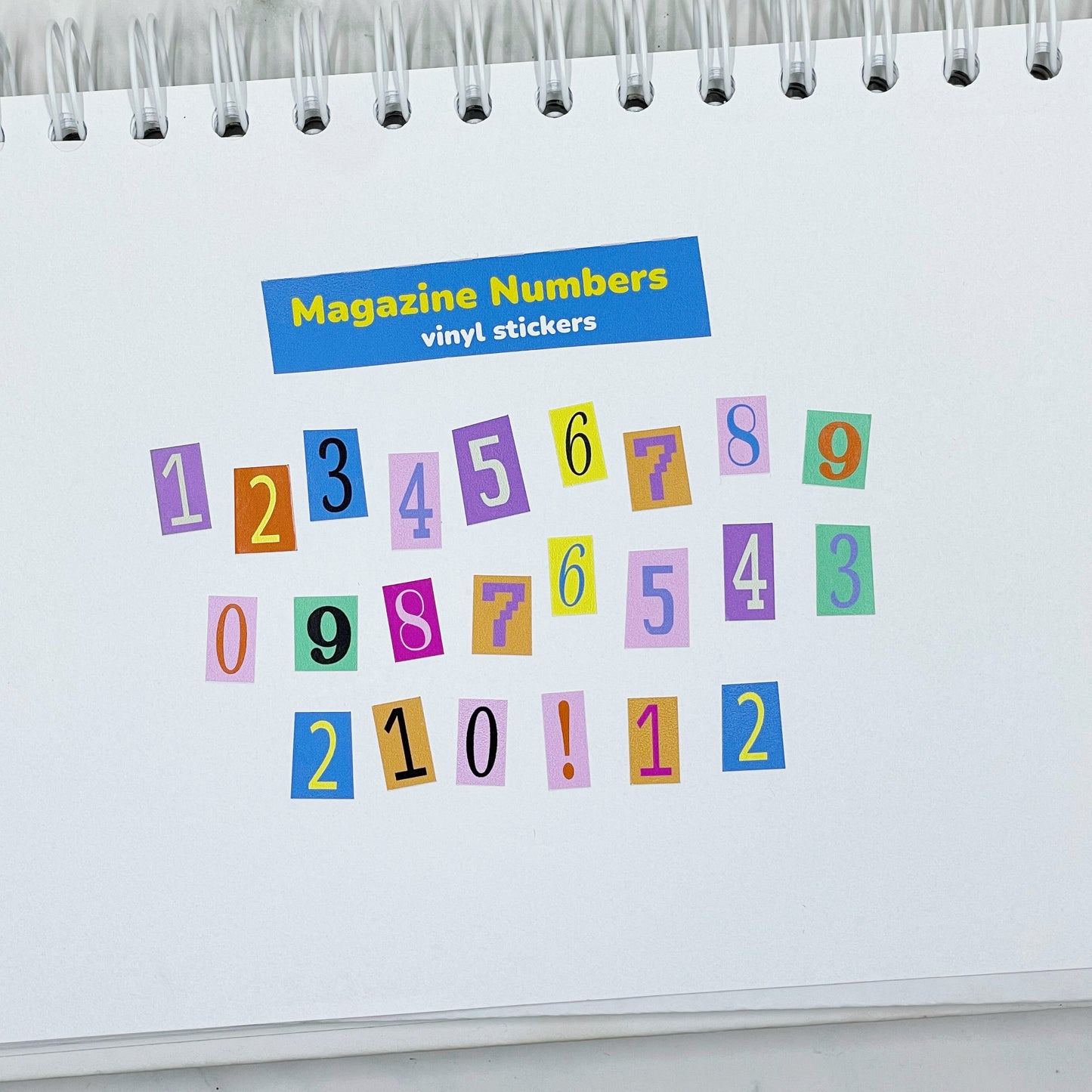 Magazine Numbers vinyl sticker sheet v27