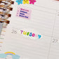Cloudy Days vinyl planner sticker sheet v17