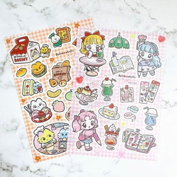 Rainbowholic x Ichi Cafe Washi Sticker set A5 size b837