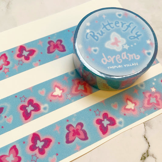 Thepuri Village Butterfly Dream glitter washi roll