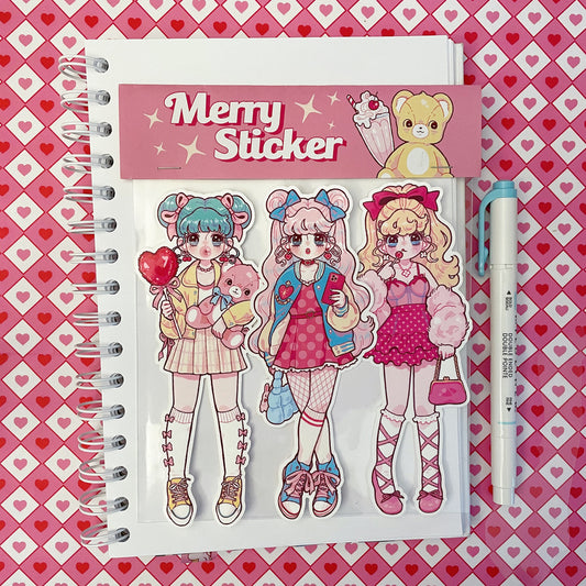 Natsuput Merry Girls sticker set b672