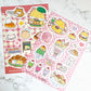 Rainbowholic x Fukupopoya Retro Cafe Washi Sticker set A5 size b838