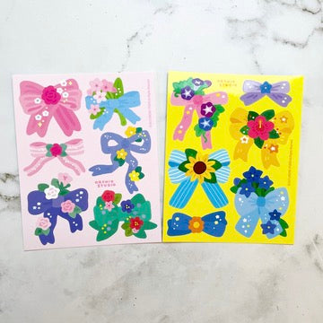Orchid Studio Flower Bows sticker set b811