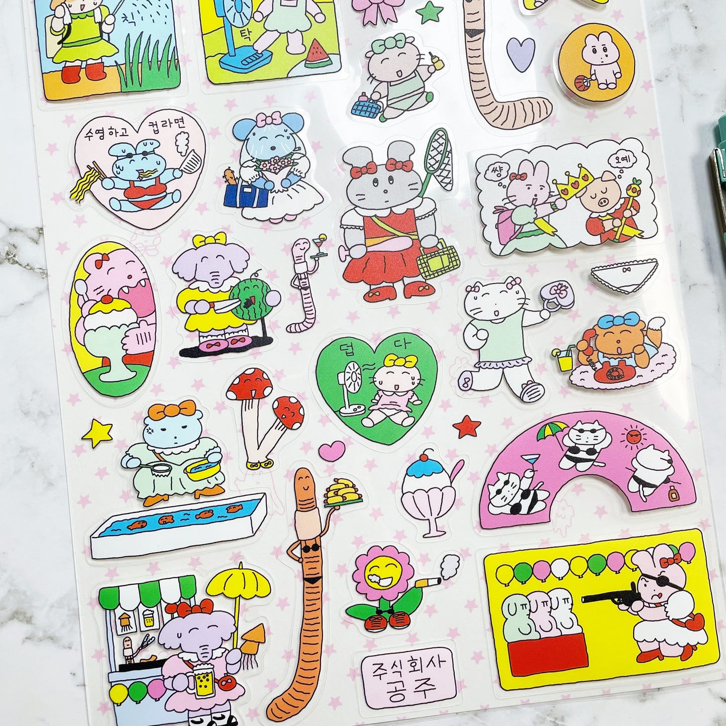 Downtown Mix Juice Giant Sticker sheet b344