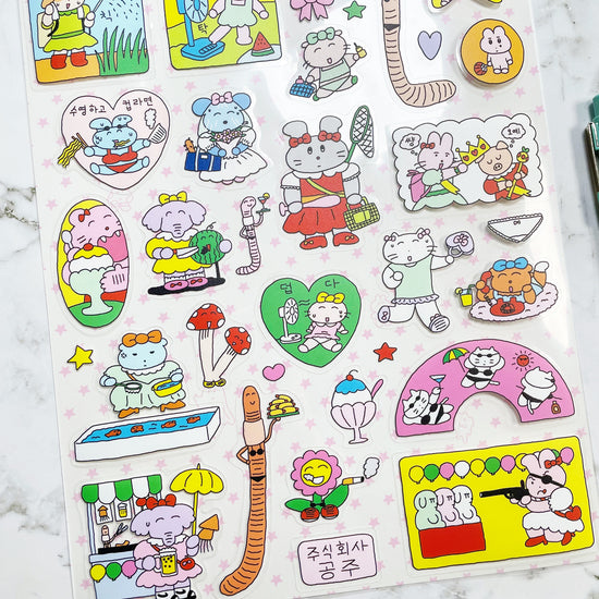 Downtown Mix Juice Giant Sticker sheet b344