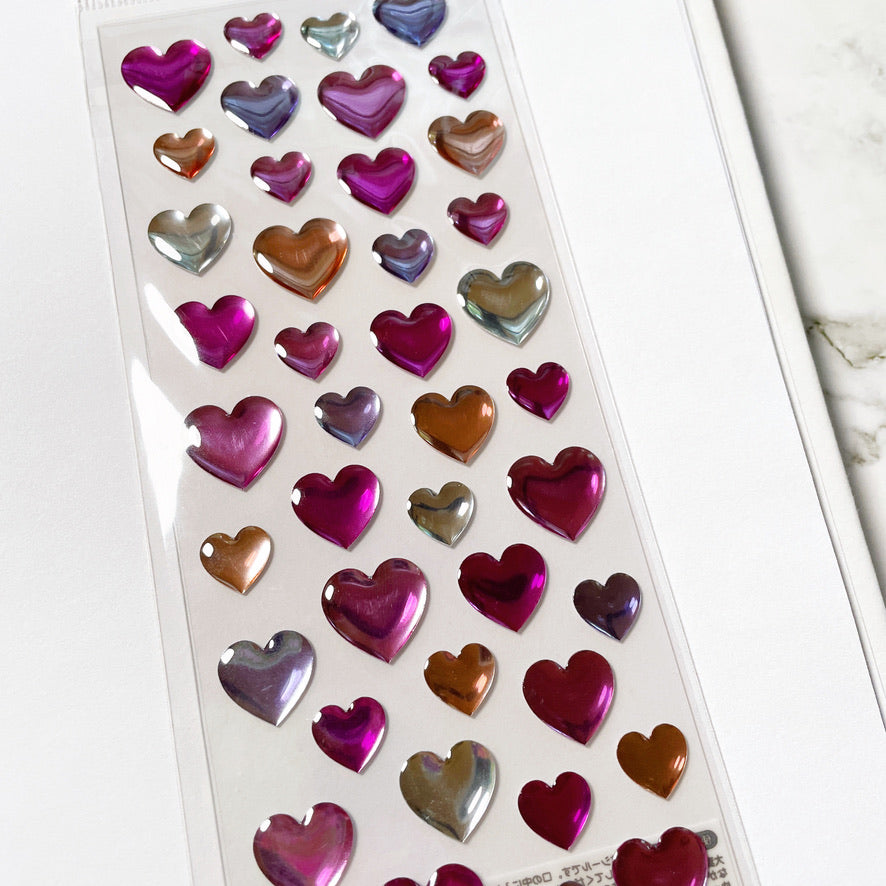 Mindwave Epoxy Heart stickers A571