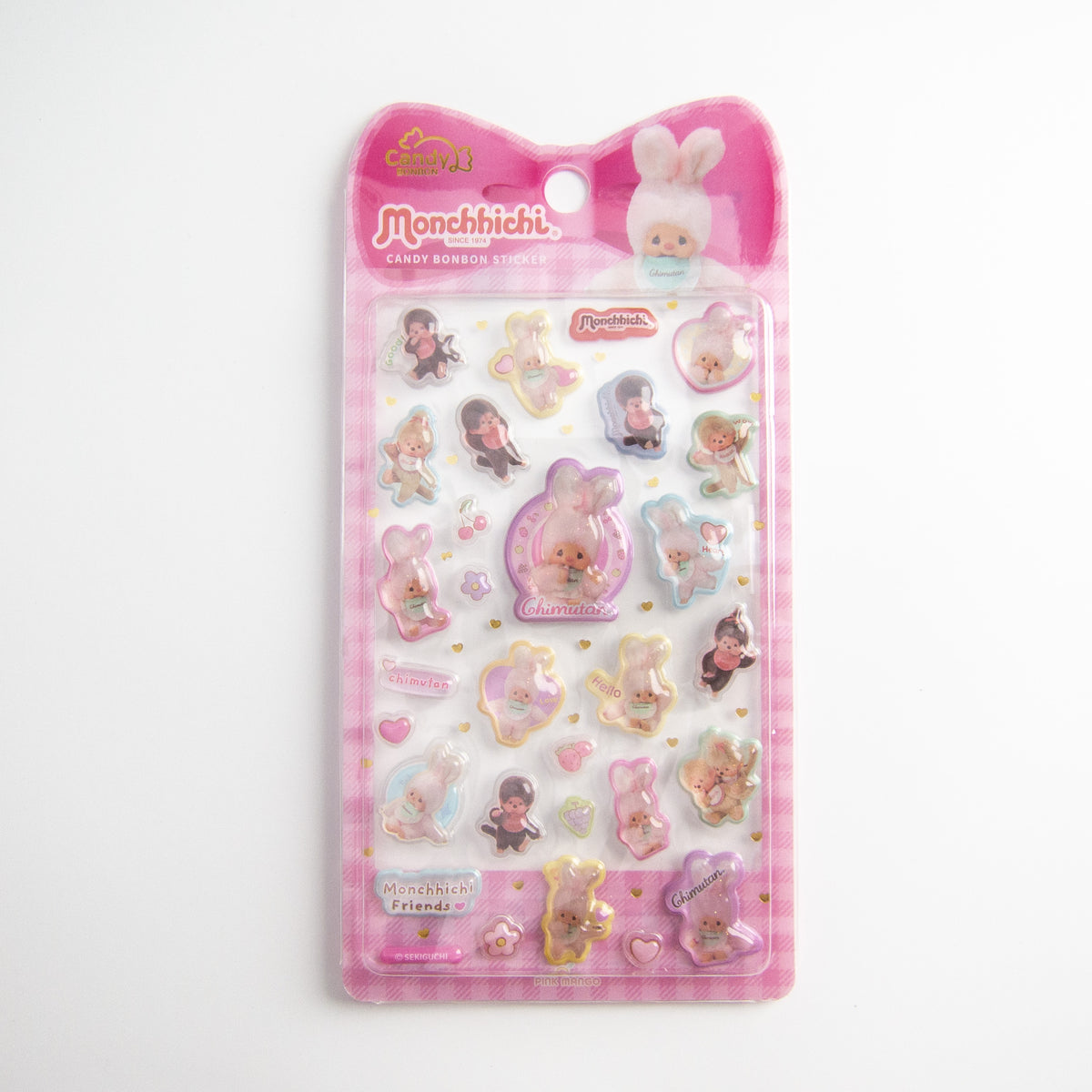 Monchhichi Bonbon Drop stickers Pink