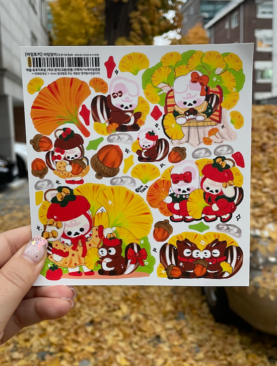 I'M TOKI Autumn Ginko Leaves sticker t351