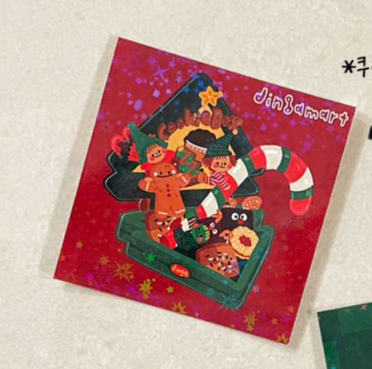 Dingamart Cookie Pocket Sticker red  C106