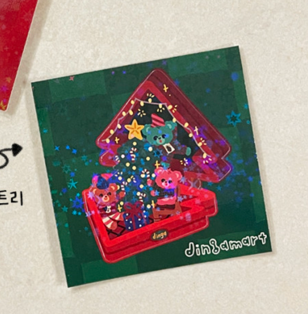 Dingamart Tree Pocket Sticker green  C107