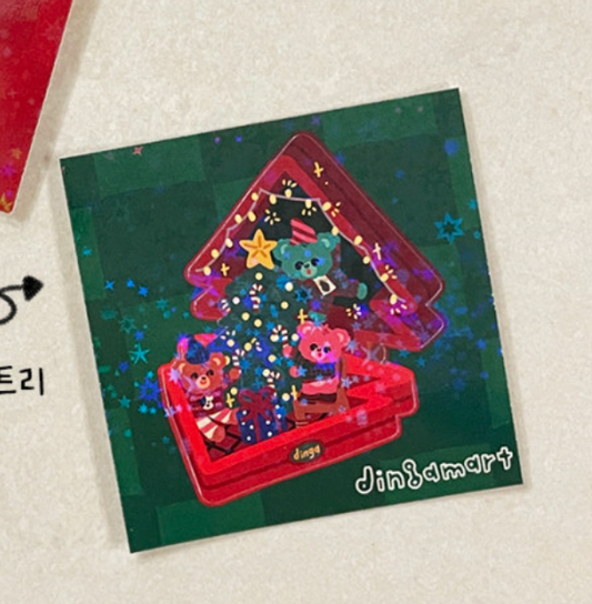 Dingamart Tree Pocket Sticker green  C107