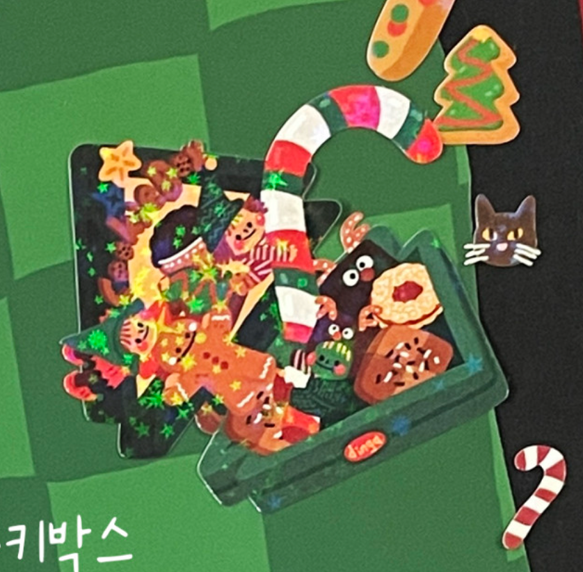 Dingamart Cookie Pocket Sticker red  C106