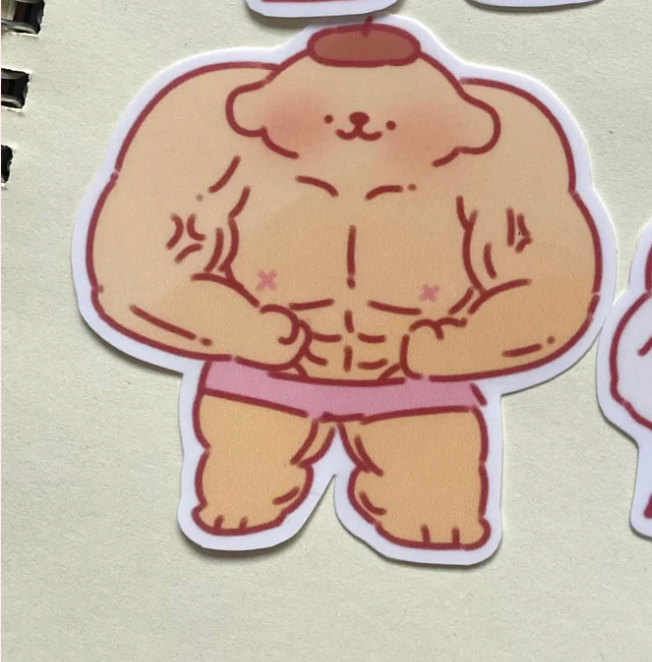 Cherry's Buff Pom sticker A697