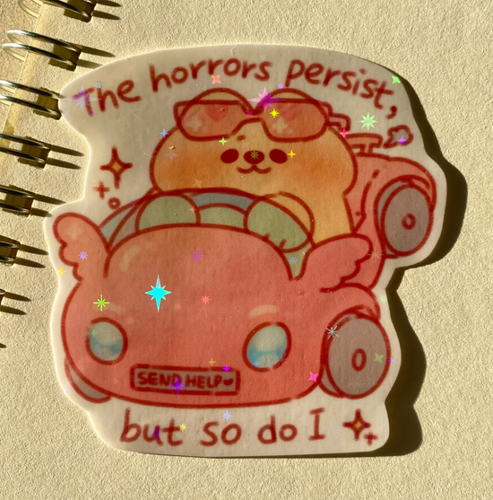 Cherry's The Horrors sparkle  sticker A701