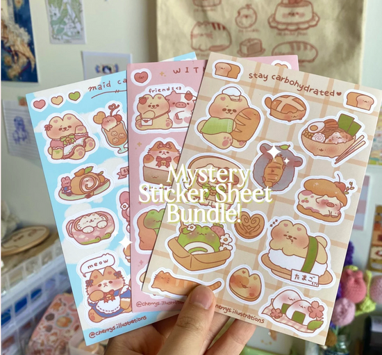 Cherry's Mystery 3 pc stickers! A687