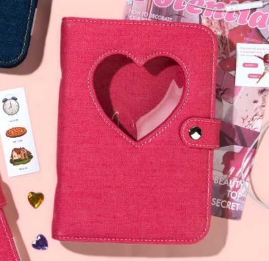 Lucalab Archive size Pink Denim 6 ring binder