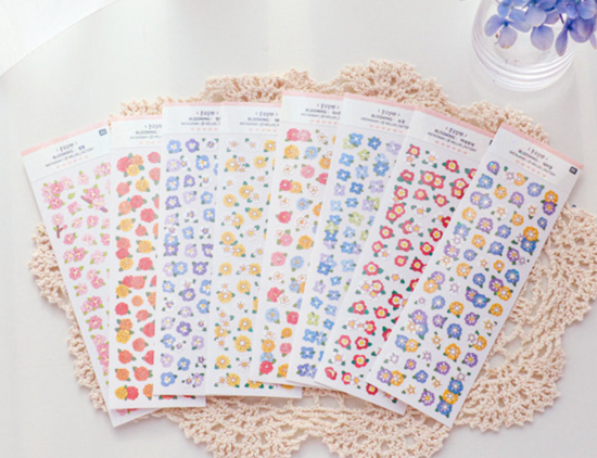 Mellee Factory sparkly flowers sticker pack M7