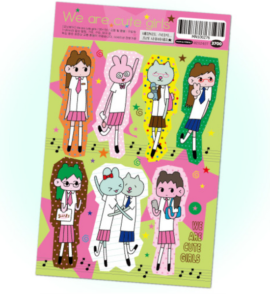 Monan Bear We are cute girls sticker B133