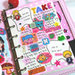 Monan Bear Take Care sparkle sticker B135