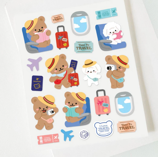 Gyawuddung Bear Travel sticker B155