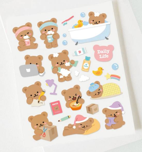 Gyawuddung Bear Daily Life sticker A598