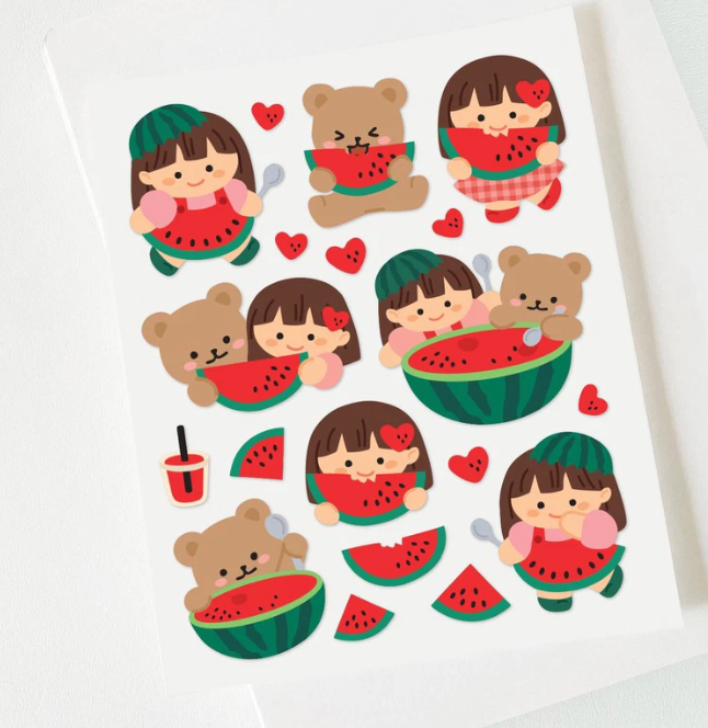 Gyawuddung Bear Watermelon sticker B165