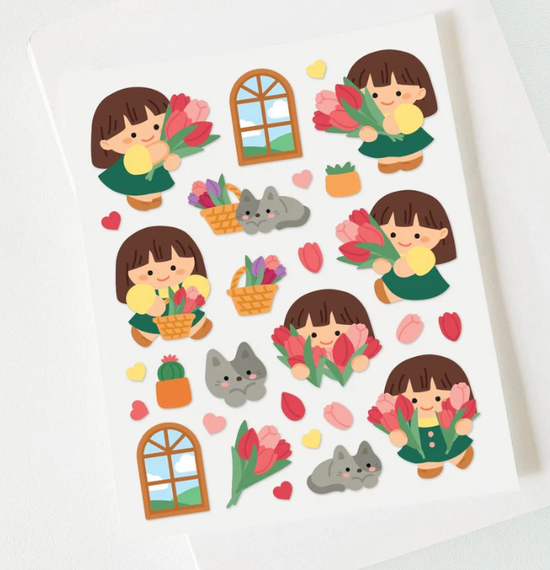 Gyawuddung Bear Flower sticker B168