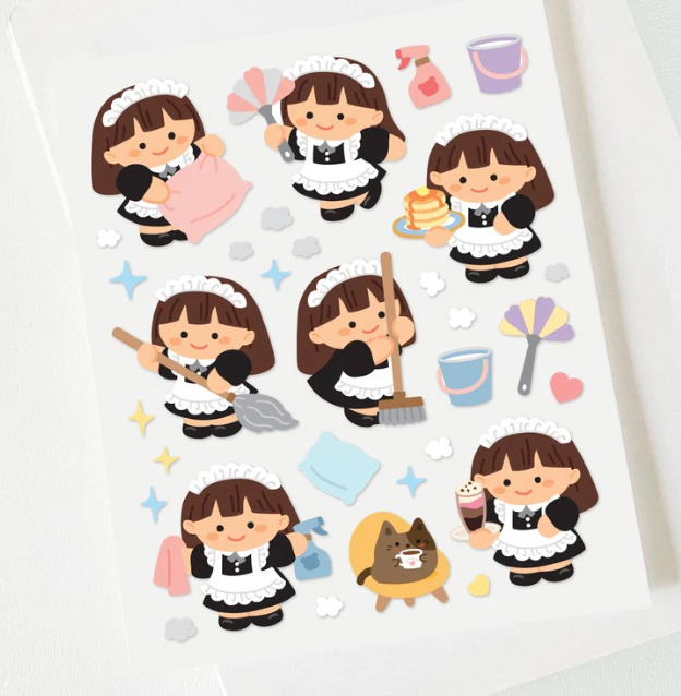 Gyawuddung Bear Maid sticker B169