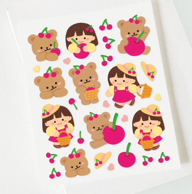 Gyawuddung Bear Cherry sticker B171