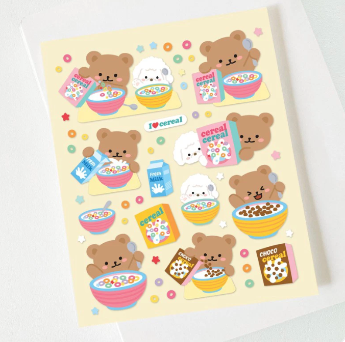 Gyawuddung Bear Cereal sticker B157