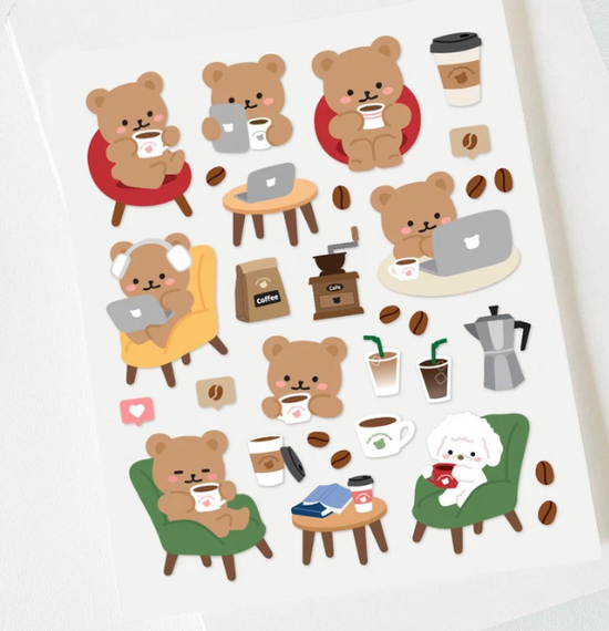 Gyawuddung Bear Cafe sticker B154