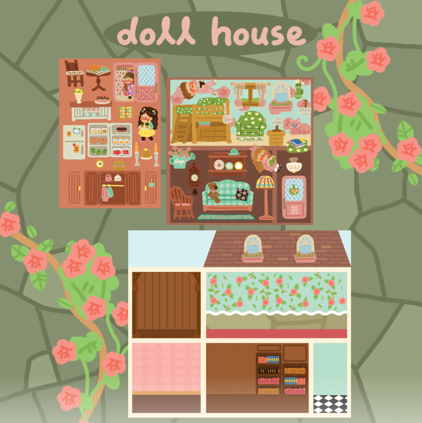 Dingamart Dollhouse sticker B196