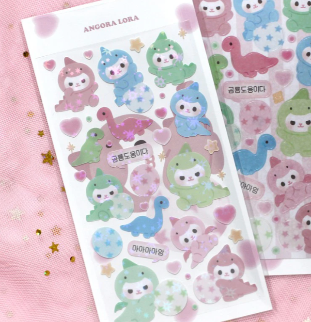 Angora Lora Dino sticker b216