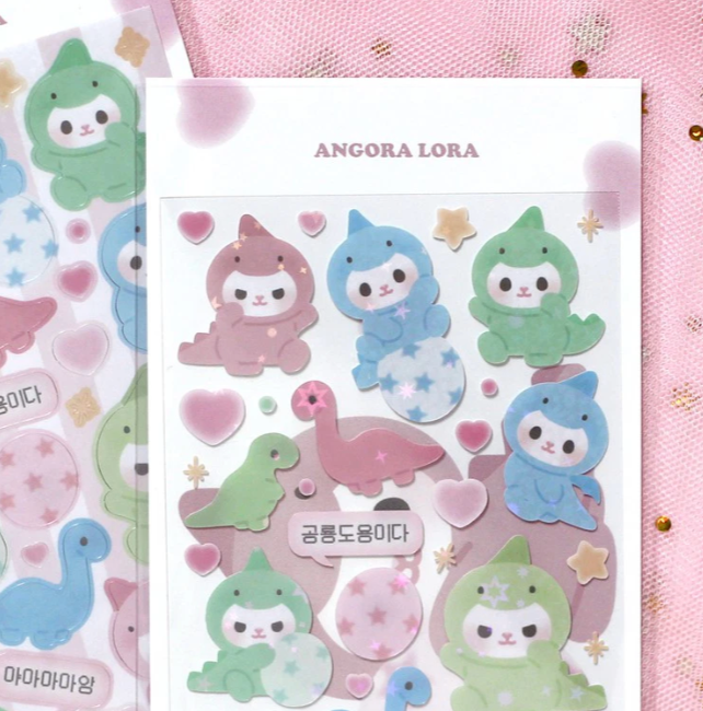 Angora Lora Dino sticker b216