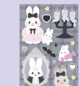 Angora Lora Gothic sticker b206