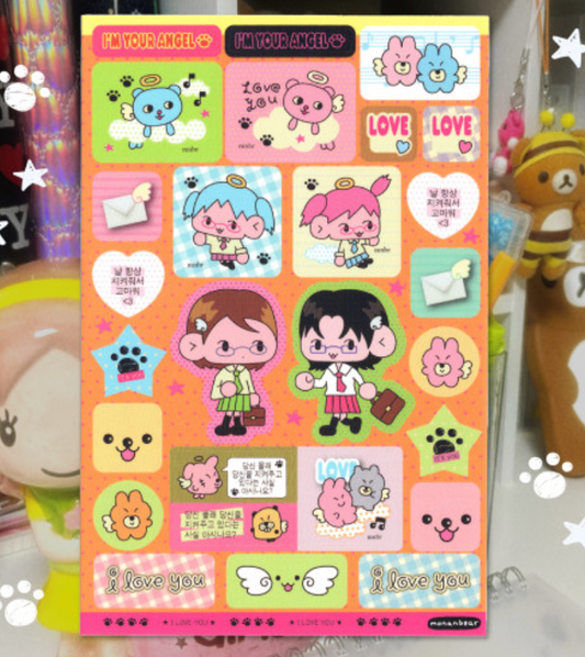 Monan Bear I'm Your Angel sticker B298