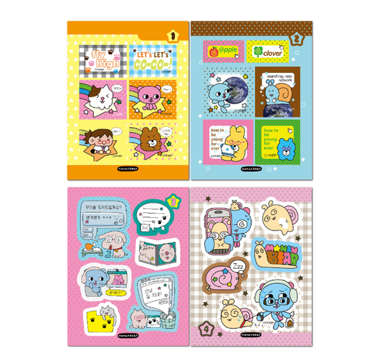 Monan Bear Random Sticker pack b290