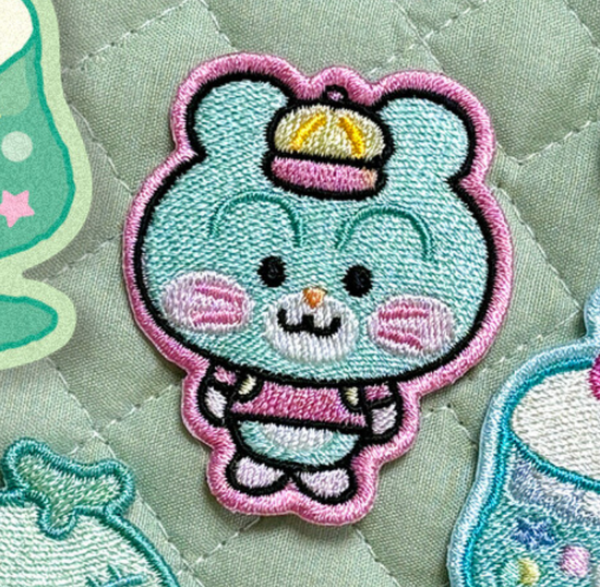 Ppomppom Mint Hamster sticker patch b326