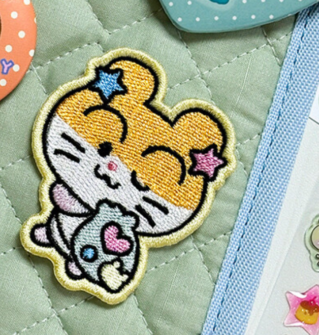 Ppomppom Orange Hamster sticker patch b327