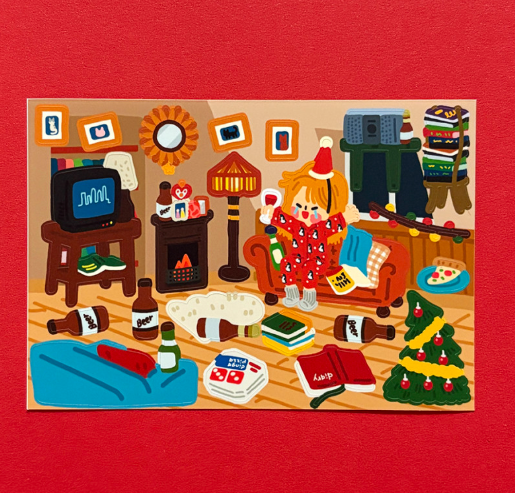 Dingamart NEW Christmas Bridget's Room sticker b347